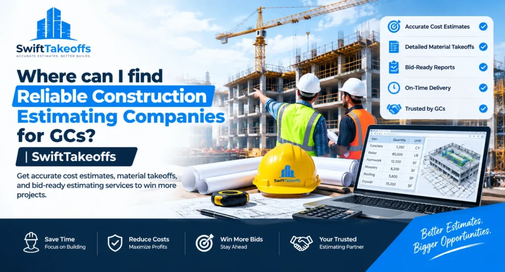Where can I find reliable construction estimating companies for GCs?  | Swift Takeoffs