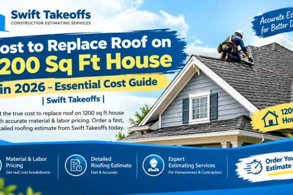 Cost to Replace Roof on 1200 Sq Ft House in 2026 – Essential Cost Guide | Swift Takeoffs